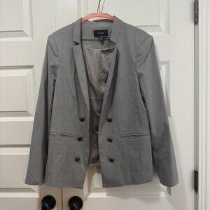 Le Château Double-Breasted Grey Blazer – Size XL